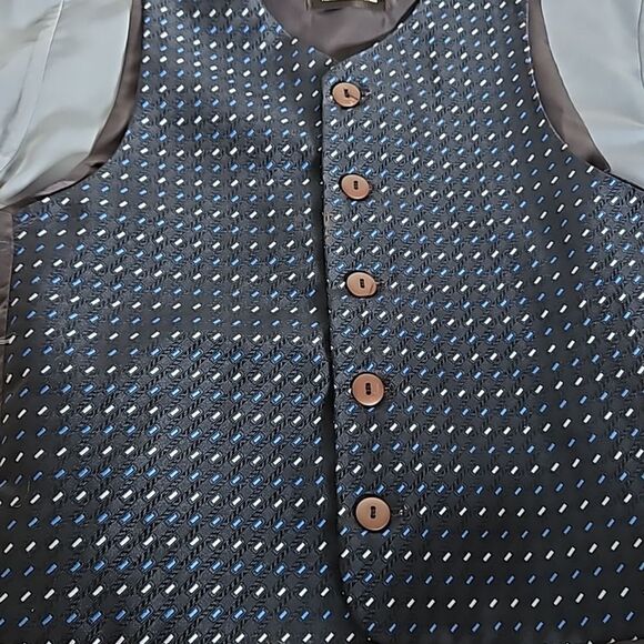 Robert Allen Boy's Shirt, Waist Coat Vest & Tie Navy Blue Size 6 - Picture 11 of 16